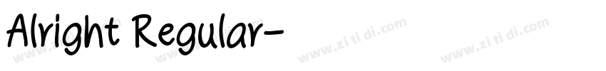 Alright Regular字体转换 Alright Regular字体转换